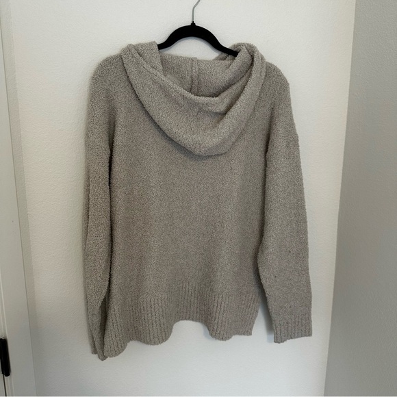 UGG Fluffy Soft Cozy Pullover Hoodie Side Slits Light Gray Size XL Women’s - Picture 4 of 8